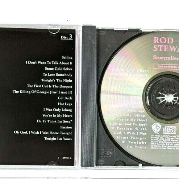CD ROD STEWART Storyteller Disc 3 1990 15 Track To Love Somebody Get Back - Picture 7 of 9